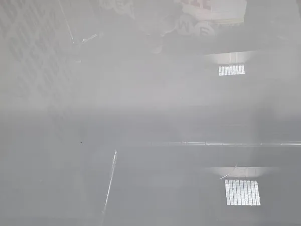 Solid epoxy floor finish with smooth, high-shine surface